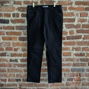 Calvin Klein Size 32" x 32" Black Slim Fit Cotton‎ Dress Slacks Pants